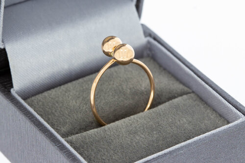 14 karaat rose gouden damesring - 15,9 mm