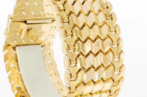 18 karaat gouden brede armband - 19,6 mm