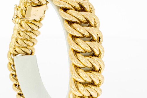 18 karaat gevlochten armband - 22,3 cm
