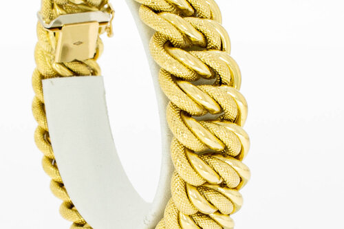 18 karaat goud brede armband - 20,1 cm