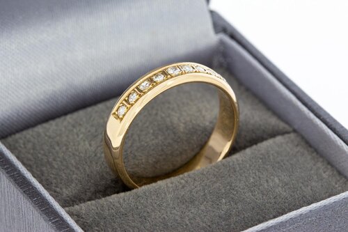 14 Karaat gouden Diamant ring - 17,6 mm