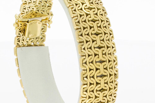 14 Karaat brede Vintage armband - 19,4 cm