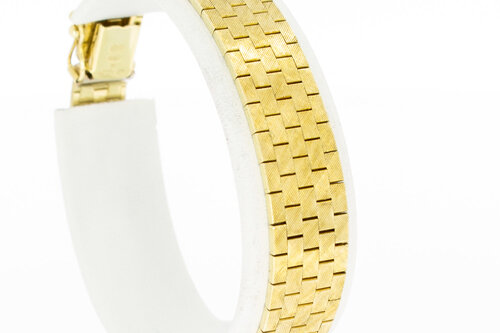 14 Karaat Staafjes dames armband - 17,2 cm