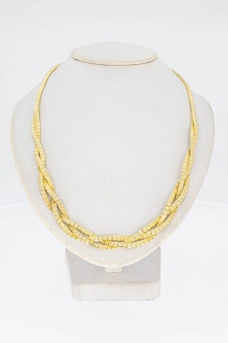 Gevlochten Omega Collier 14 karaat - 44 cm