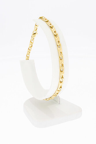 Staafjes armband 14 Karaat goud - 21,1 cm
