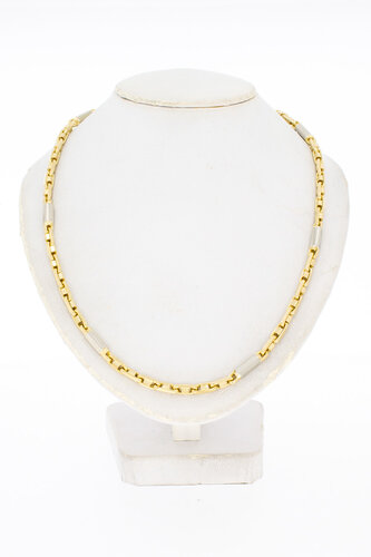 14 Karaat bicolor Koningsketting - 63 cm