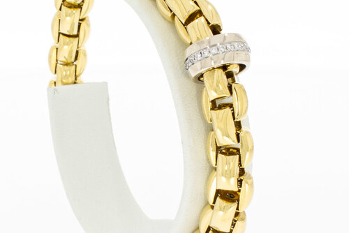 18 Karaat bicolor FOPE Flex armband - 19 cm