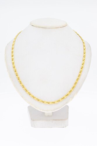 18 Karaat Valkoog schakelketting - 50,5 cm
