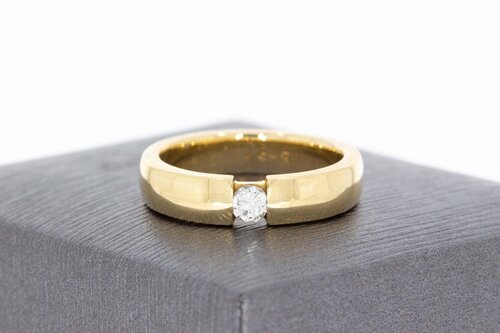 14 Karaat gouden Diamantring -16,3 mm