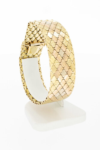 14 Karaat brede Vintage armband - 19,5 cm