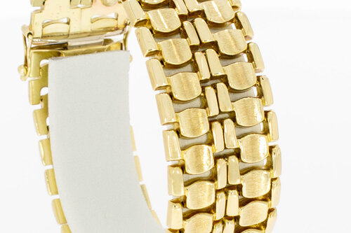 14 Karaat gouden brede armband - 17,3 cm