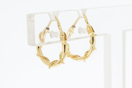 Koord Creolen 18 Karaat goud - 1,4 cm