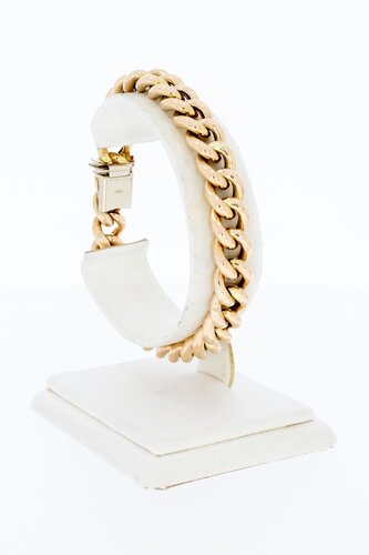 14 Karaat rose gouden Gourmet armband - 20 cm