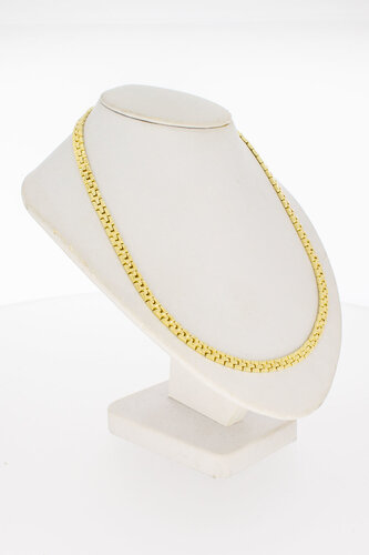 14 Karaat gouden Staafjes Collier - 44,5 cm