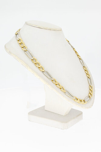 14 Karaat gouden Figaroketting - 55,9 cm