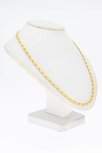 18 Karaat Valkoog schakelketting - 50,5 cm