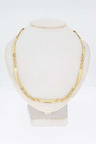 14 Karaat gouden Staafjes ketting - 45,5 cm