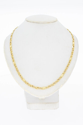 14 Karaat goud Valkoog Collier - 42,6 cm