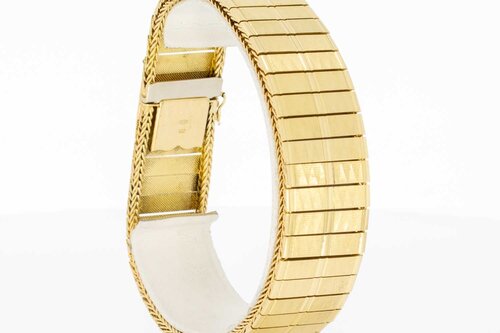 Plaatjes armband 18 karaat goud - 20 cm