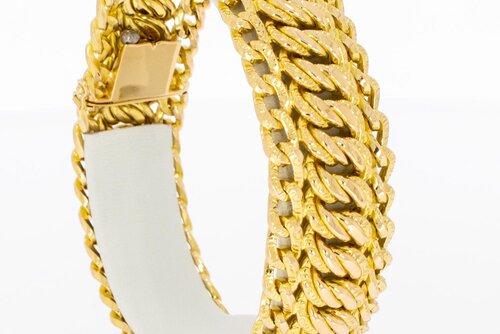 18 Karaat gevlochten armband - 21,3 cm