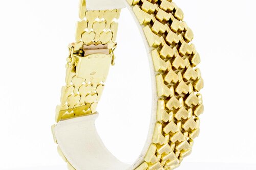 14 Karaat brede Vintage armband - 21 cm