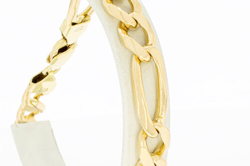 14 Karaat goud Figaro armband - 24 cm