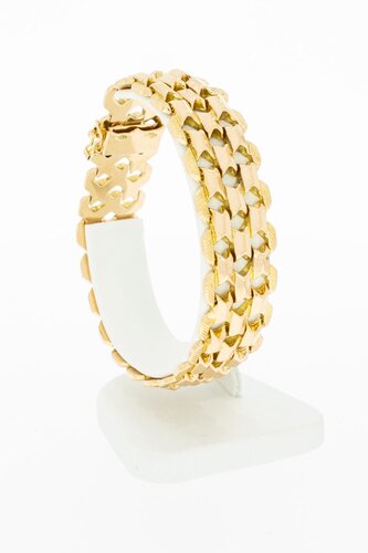 18 Karaat gouden brede armband - 20,1 cm