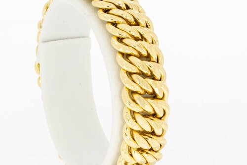 Gevlochten 18 Karaat dames armband - 16,9 cm