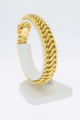 18 Karaat gevlochten armband - 19,4 cm