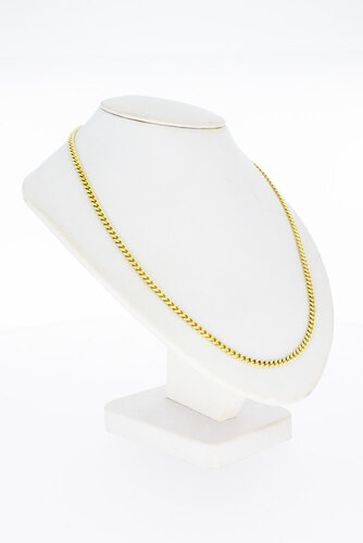 14 Karaat geel gouden Gourmet schakelketting - 52,5 cm