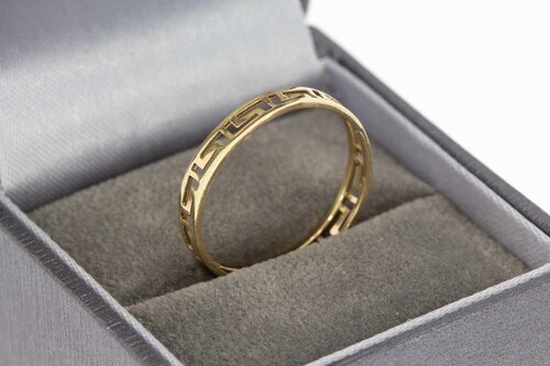 14 Karaat gouden ''Versace style'' ring - 19,1 mm