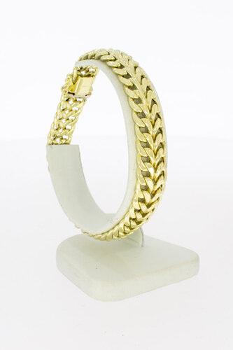 14 karaat gevlochten armband - 20,5 cm