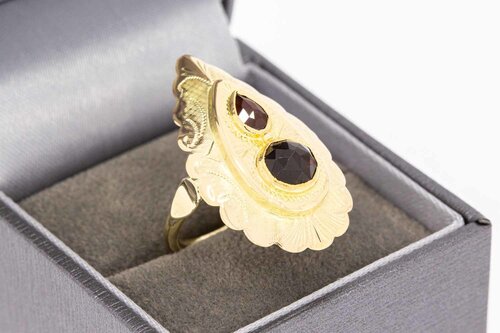 Vintage 14 Karaat Granaat ring - 18,3 mm