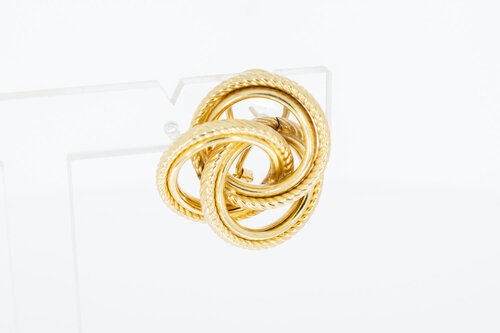 14 Karaat gouden clip Oorknoppen - 2,5 cm