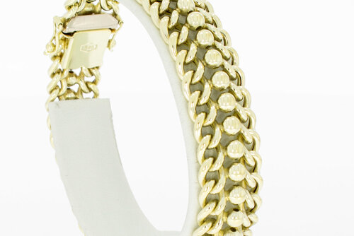 14 Karaat gevlochten armband - 19,4 cm