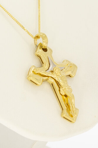 18 karaat geel gouden Kruis - 3,8 cm