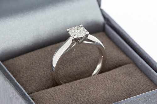 9 karaat dames diamant ring - 16 mm