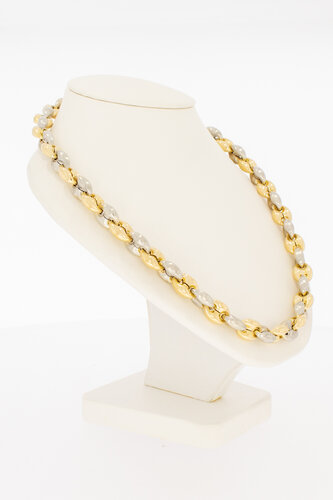 19 karaat bicolor gouden Anker dames Collier - 43 cm