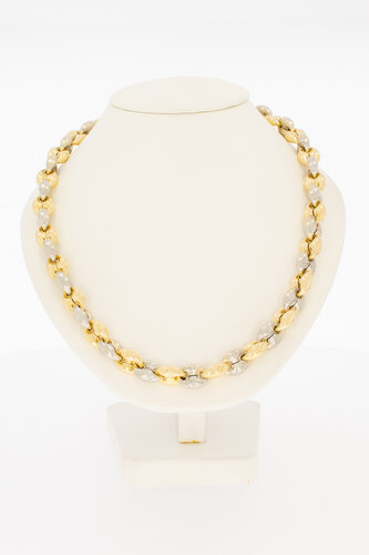 19 karaat bicolor gouden Anker dames Collier - 43 cm