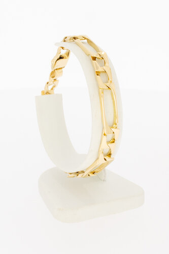 Figaro heren armband 18 karaat geelgoud - 20 cm