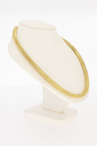 14 karaat gouden gevlochten collier - 44,8 cm