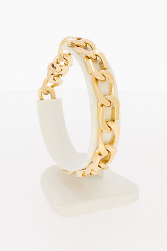 Gourmet herenarmband 18 karaat goud - 21 cm