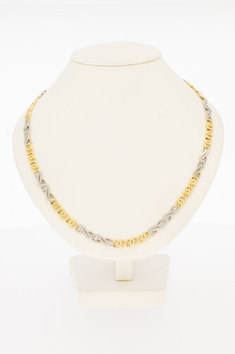 Infinity ketting 14 karaat bicolor goud - 61,8 cm