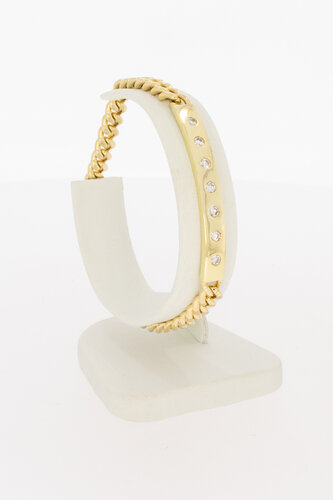 14 karaat gouden Gourmet Plaatarmband - 18,8 cm