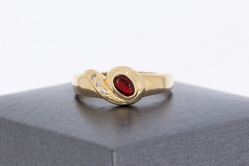 Vintage damesring 14 karaat goud - 17,8 mm