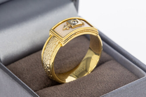 14 karaat gouden heren Statementing - 20,5 mm