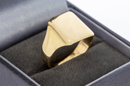 Gouden zegelring heren 14 karaat - 19,5 mm