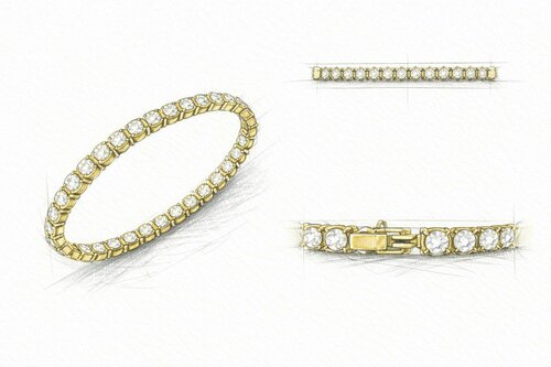 Gouden tennisarmband met diamanten laten maken