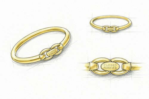 Gouden Closed Forever armband laten maken