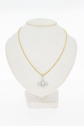 Witgouden hanger 14 karaat met diamant